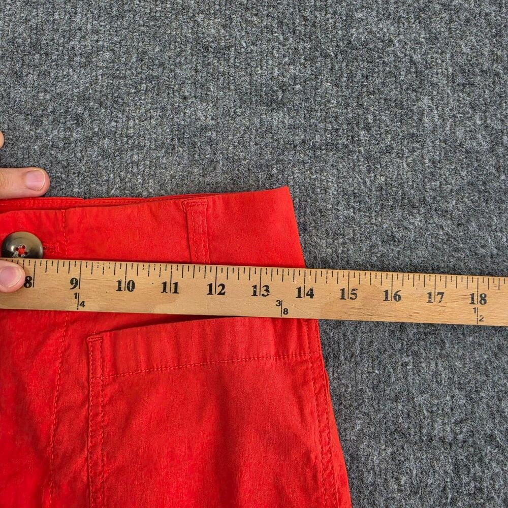Maeve Pants 26 The Colette Wide Leg High Rise Cropped Linen Blend Orange Casual - Picture 7 of 11